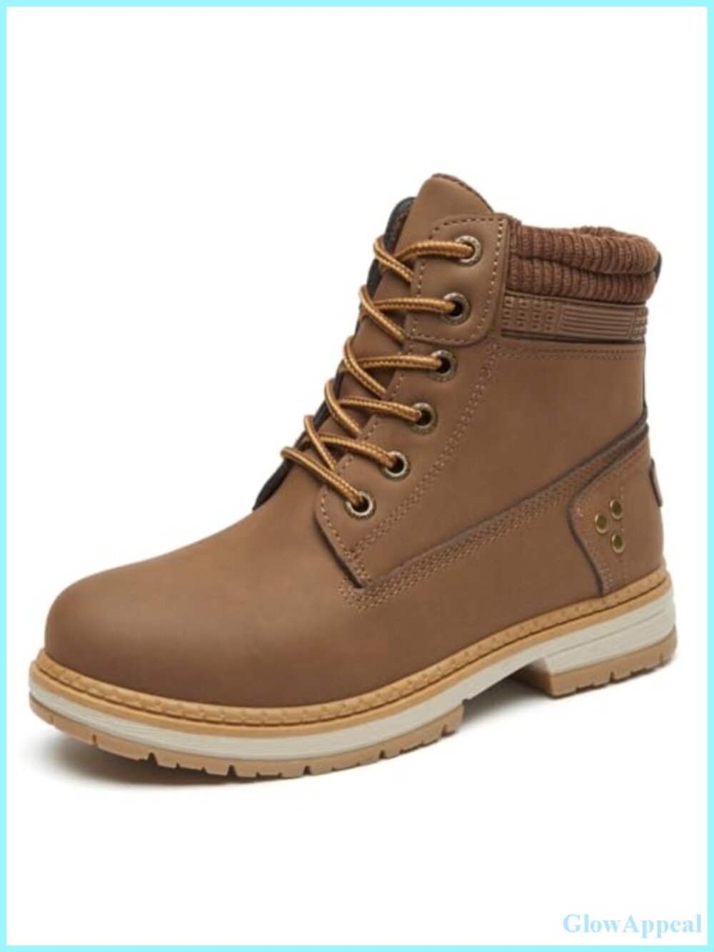 Women's Waterproof Hiking Boots Ankle Support Lace Up Slip Resistant Work Shoes